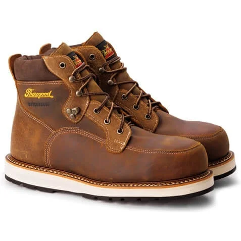 Thorogood Men's Iron River Series 6" ST Waterproof Work Boot -Brown- 804-4145